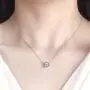 Kaletine Round Evil Eye Pendant Necklace Sterling Silver 925 Created Cubic Zirconia CZ Cable Chain 16''+2'' Extender Kaletine Round Evil Eye Pendant Necklace Sterling Silver 925 Created Cubic Zirconia CZ Cable Chain 16''+2'' Extender