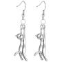 U7 Cute Cat Ear Pendant Platinum/18K Gold Plated Drop Earrings With Rhinestone