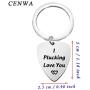 CENWA Anniversary Keychain I Plucking Love You Guitar Pick Keychain for Boyfriend or Husband Gift for Musician