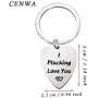 CENWA Anniversary Keychain I Plucking Love You Guitar Pick Keychain for Boyfriend or Husband Gift for Musician