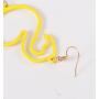 HSWE Flamingo Drop Earrings Tassel Dangle Earrings Thread Fringe Earrings Hawaiian Summer Jewelry