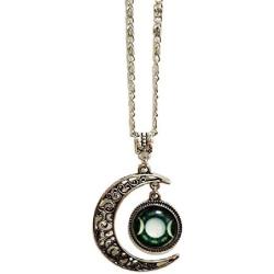 Full Moon Necklace Glass Art Picture Triple Goddess Pendant, Wiccan Jewelry, Moon Goddess Jewelry, Wiccan Necklace Charm (5)