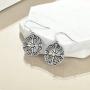 Sterling Silver Compass Earrings Compass dangle Drop Earrings Jewelry for Women