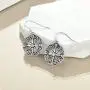 Sterling Silver Compass Earrings Compass dangle Drop Earrings Jewelry for Women