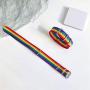 Nanafast Rainbow Bracelet Nylon Watch Band 18mm 20mm 22mm LGBT Pride Bracelet Adjustable Wristband for Men Women