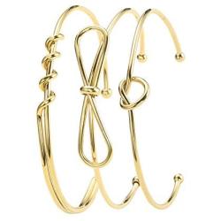 Jugalstar 14K Gold Plated Bangles Bracelets Cuff Stainless Steel Gild Jewelry for Women Fashion Girls Sister Birthday Mothers Day Gifts