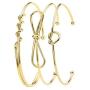 Jugalstar 14K Gold Plated Bangles Bracelets Cuff Stainless Steel Gild Jewelry for Women Fashion Girls Sister Birthday Mothers Day Gifts