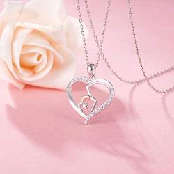 925 Sterling Silver Gymnast Gymnastic Dance Necklace Yoga Sports Heart Pendant Jewelry Birthday Gift Girl Dancer Women Her