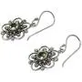 NOVICA 925 Sterling Silver and Peridot Flower Dangle Earrings, Natures Gift NOVICA 925 Sterling Silver and Peridot Flower Dangle Earrings, Natures Gift