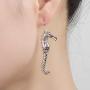 BELUCKIN Nautical Alloy Seahorse Dangle Earrings Women Animal Jewelry