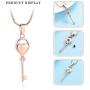 mingkejw Cremation Jewelry for Ashes Stainless Steel Key with My Heart Urn Pendant Memorial Ash Holder Keepsake Necklace