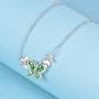 WINNICACA Butterfly Choker Necklace s925 Sterling Silver Birthstone Pendant Necklace Jewelry Gifts for Women Teen Girls Girlfriend Wife Wedding Birthday -Mom gifts