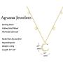 Agvana Gold Plated Sterling Silver Moon and Star Necklace for Women Cubic Zirconia CZ Dainty Necklace Fashion Jewelry Birthday Christmas Gifts for Her Teens Girls with Gift Box, 14.6+3 Inch Extender