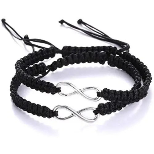 Phoenix Angela Couple Bracelets His and Hers 8 Infinity Bangle Jewelry for Lover Girlfriends Wrist with Key and Lock Charm Phoenix Angela Couple Bracelets His and Hers 8 Infinity Bangle Jewelry for Lover Girlfriends Wrist with Key and Lock Charm