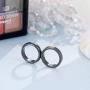 LIU JUN Genuine Hematite Rings for Women Men，Unisex Couple Magnetic Black Stone Anxiety Balance Rings That Absorb Negative Energy and Break for Teen Girls Cute Cool Friendship Gifts Jewelry 2pcs