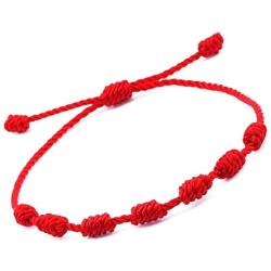 PHITECUS Bracelet 7 knots for protection, Evil Eye and Good Luck. Buddisth String. Thread/Amulet for prosperity and success. Talisman for Womens, Mens, Girls, Boys. Cord Adjustable.