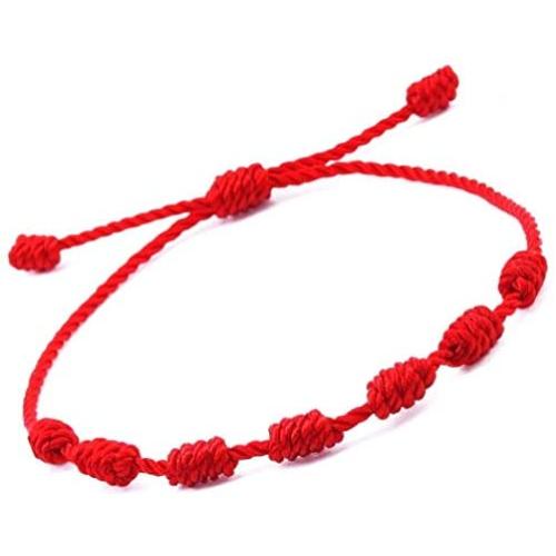 PHITECUS Bracelet 7 knots for protection, Evil Eye and Good Luck. Buddisth String. Thread/Amulet for prosperity and success. Talisman for Womens, Mens, Girls, Boys. Cord Adjustable.