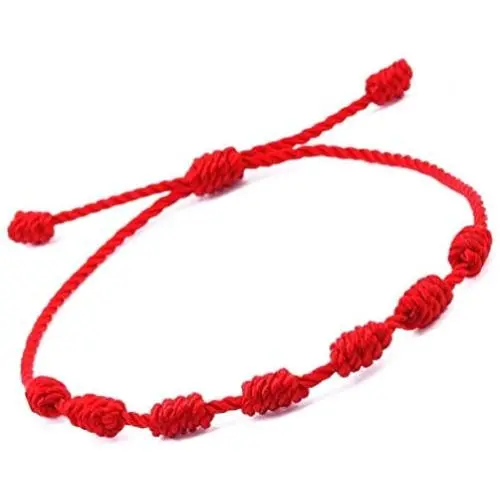 PHITECUS Bracelet 7 knots for protection, Evil Eye and Good Luck. Buddisth String. Thread/Amulet for prosperity and success. Talisman for Womens, Mens, Girls, Boys. Cord Adjustable.