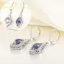 YL Eye Earrings 925 Sterling Silver Dancing Diamond Halo Dangle Earrings Created Emerald/Ruby/Sapphire/Zirconia Drop Jewelry YL Eye Earrings 925 Sterling Silver Dancing Diamond Halo Dangle Earrings Created Emerald/Ruby/Sapphire/Zirconia Drop Jewelry