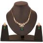 Touchstone Indian Bollywood Intricately Crafted Diamond Look Rhinestone Crystal Colorful Wedding Designer Jewelry Necklace Set in Gold and Silver Tone for Women.