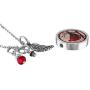 Lola Bella Gifts and Spirit Lala Cardinal Cremation Urn for Ashes Pendant Necklace with Red Feathered Soul Poem Card Gift Box Grief Memorial