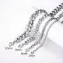 ChainsPro 3/4/6/9/12mm Box/Cuban Link Chain Necklace,14/18/22/24/26/28/30 inch, 316L Stainless Steel/18K Gold Plated/Black -Send Gift Box
