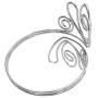 OCTCHOCO Fashion Flower Curve Gold Silver Filigree Swirl Adjustable Arm Bracelet Bangle Upper Arm Cuff Armlet