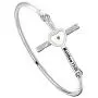 BAUNA Mustard Seed Faith Gift Matthew 17:20 Bible Verse Charm Bangle Christian Inspirational Jewelry for Women