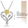 SNZM Heart Sunflower Pendant Necklace for Women Girlfriend Christmas Jewelry I Love You Necklace for Mom Wife SNZM Heart Sunflower Pendant Necklace for Women Girlfriend Christmas Jewelry I Love You Necklace for Mom Wife