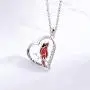 MANBU Sterling Silver Cardinal Necklace for Women - Red Bird Heart Pendant Always in My Heart Memorial Jewelry Gift for Loss of The Loved One MANBU Sterling Silver Cardinal Necklace for Women - Red Bird Heart Pendant Always in My Heart Memorial Jewelry Gift for Loss of The Loved One