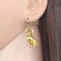 WEVENI Alloy Antique Gold Silver Plated French Bulldog Earrings Dangle Drop Pet Dog Jewelry for Girls Women Ladies Gift