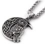 GUNGNEER Stainless Steel Irish Celtic Owl Moon Star Pendant Necklace Wisdom Spirit Protection Strength Jewelry