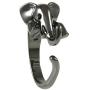 Ellenviva Elephant Adjustable Animal Wrap Ring Shiny Graphite Tone
