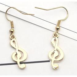 Fusamk Fashion Alloy Music Note Dangle Drop Earrings