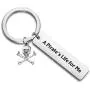 SEIRAA Pirates Keychain Skull Crossbones Charm Pirate of Caribbean Inspired Gift for Pirate Lover Pirate Jewelry