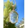 Iced Guanyin Tathagata Buddha White Jade Pendant Necklace 20'' Rope Chain Genuine Certified Grade A Jadeite Jade Hand Crafted, Jade Necklace, 14k Gold Filled Laughing Jade Buddha Necklace, Jade Medallion, Fast Prime Shipping