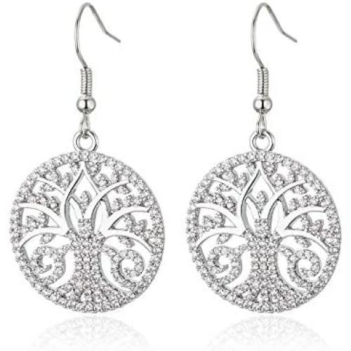 Tree of Life Earrings Family Tree Jewelry Birthday Anniversary Christmas Gifts for Women Girls Mom Grandma Wife Youeself