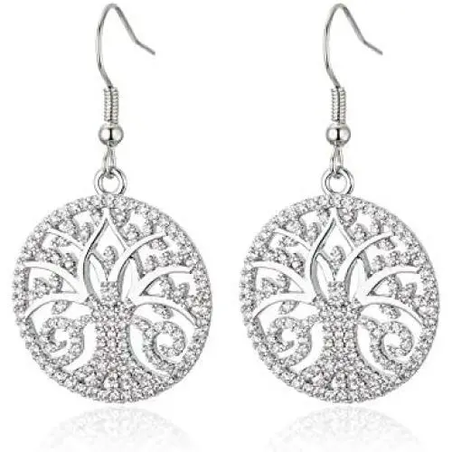 Tree of Life Earrings Family Tree Jewelry Birthday Anniversary Christmas Gifts for Women Girls Mom Grandma Wife Youeself