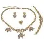 Yulaili Hugs and Kiss XO Jewelry Sets for Women Pendant Crystal Necklace Bracelet Stud Earrings Rings Anniversary Jewelery Gifts