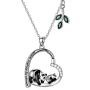 AOBOCO Funny Panda Daughter Necklace Sterling Silver Heart Pendant Embellished with Crystals from Austria - Always My Daughter Forever My Friend, Gifts for Daughter Daughter-in-law Stepdaughter