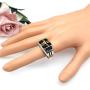 HSQYJ Lucky Mustang Ring Black Enamel Animal Rings Personalized Gold Silver Two Tone Engagement Promise Ring for Men Women Fashion Jewellery