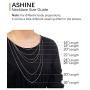 ASHINE 0.8mm Italian Box Chain Necklace 925 Sterling Silver 16'' - 30'' with Silver Polishing Cloth