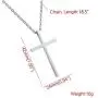 MiniJewelry Silver Cross Necklace Rose Gold Cross Necklace Gold Cross Necklace for Women Stainless Steel Cross Necklace, 18 Inch MiniJewelry Silver Cross Necklace Rose Gold Cross Necklace Gold Cross Necklace for Women Stainless Steel Cross Necklace, 18 Inch