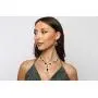SP Sophia Collection Womens Elegant Crystal Teardrop Fashion Statement Necklace and Stud Post Dangle Earring Set