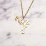 La Menagerie Flamingo Gold Origami Jewelry & Gold Geometric Necklace – 18 Karat Plated Gold Necklace & Flamingo Necklaces for Women – Flamingo Necklace for Girls & Origami Necklace