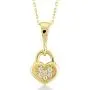 Gelin 14k Solid Gold Heart Shaped Lock Key Chain Necklace - Small Jewelry for Women, 18 Inch Gelin 14k Solid Gold Heart Shaped Lock Key Chain Necklace - Small Jewelry for Women, 18 Inch