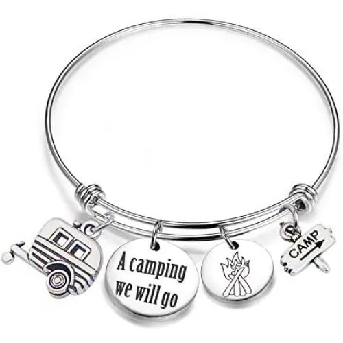 Gzrlyf Camping Bracelet Camper Bracelet Summer Camping Gift A Camping We Will Go Jewelry Camp Themed Bracelet Camping Lovers Gift Camp Counselor Gift Gzrlyf Camping Bracelet Camper Bracelet Summer Camping Gift A Camping We Will Go Jewelry Camp Themed Bracelet Camping Lovers Gift Camp Counselor Gift