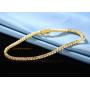 GEMSME 18K Yellow Gold Plated 2.0 Round Cubic Zirconia Classic Tennis Bracelet 7.5 Inch