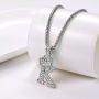 JewelBeauty Alphabet Crowned Initial Necklace Iced Out King Crown Cubic Zirconia Letter Pendant 24'' Rope Chain Necklaces, from A to Z