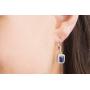MIA SARINE Sterling Silver Dangle Drop Cubic Zirconia Leverback Earrings for Women